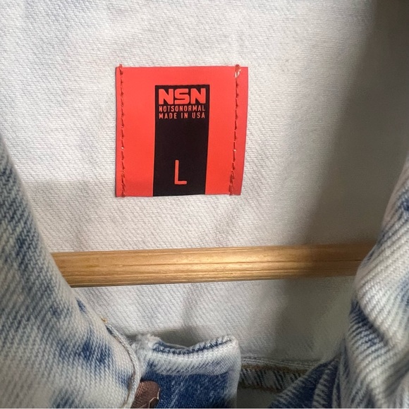 New Mens NotSoNormal Classic Denim Jacket in Bleach Wash - Picture 5 of 6